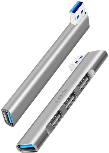 LogiLink USB 3.0 Ultraslim-Hub, 4-Port, Aluminiumgehäuse