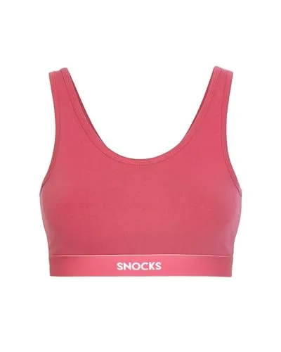 SNOCKS Bustier Soft BH aus Bio Baumwolle, Mauve - Nachhaltiger Bustier mit breiten Trägern für maximalen Komfort, ideal für Freizeit & Lifestyle. Hergestellt aus 95% Bio-Baumwolle, verstellbare Größenstufen für perfekte Passform.