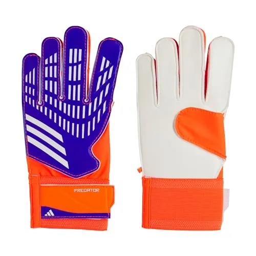 ADIDAS Kinder Handschuhe Predator Training Kids - Torwarthandschuhe für Kinder, bieten Stabilität und hervorragenden Grip dank Soft Grip Latex. Die elastische Handgelenksbandage sorgt für eine sichere Passform und optimale Dämpfung bei jedem Wetter.