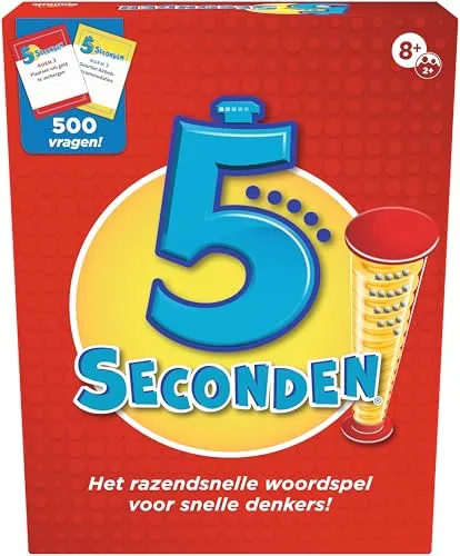 Goliath – 5 Sekunden – Brettspiel für Kinder und Erwachsene ab 8 Jahren – Antwort in 5 Sekunden! – Geschwindigkeit, Humor und Spannung – Familien- und Partyspiel – Niederländische Version