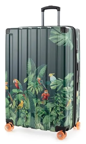 HAUPTSTADTKOFFER Q-Damm Jungle Edition - Großer Hartschalenkoffer 77 cm - Entdecke den HAUPTSTADTKOFFER Q-Damm in der stylischen Jungle Edition! Mit 133 Litern Volumen und erweiterbarem Design ist er ideal für große Reisen. Hochwertige Verarbeitung und integriertes TSA-Zahlenschloss bieten Sicherheit und Komfort.