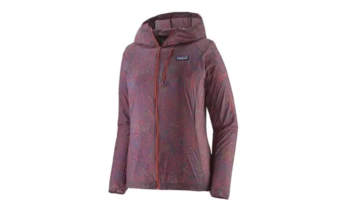 Patagonia Women's Houdini Jacket - Laufjacke in Lila - Funktionsjacke in Größe S, winddicht und mit Kapuze, ideal für Trailrunning und Joggen. Hergestellt aus 100% Polyamid, DWR-imprägniert für zusätzlichen Wetterschutz.
