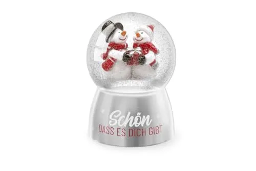 Schneekugel Glitzerkugel Ø6,5xH9 Geschenk Weihnachten (Schneemann)