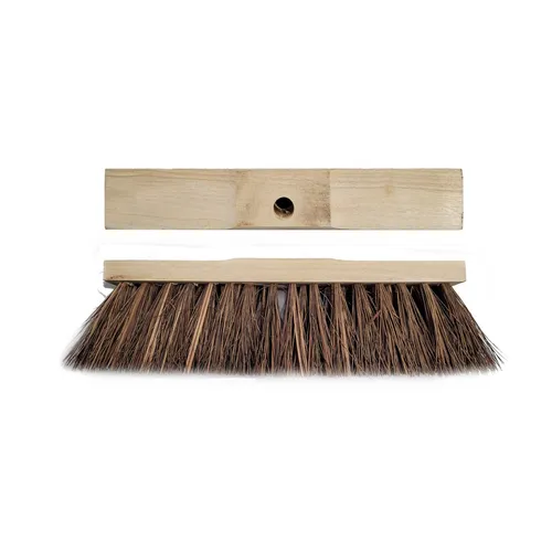 Besen Straßenbesen Piassava-Borsten Flachholz mit Stielloch 40 cm