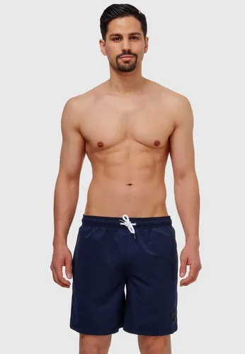 Indicode Badeshorts Herren Ferguson – Schwimmshorts mit elastischem Bund - Moderne Badeshorts in Navy für Männer, Größe M. Schnell trocknendes Material sorgt für hohen Tragekomfort. Ideal für entspannte Tage am Strand oder Pool.