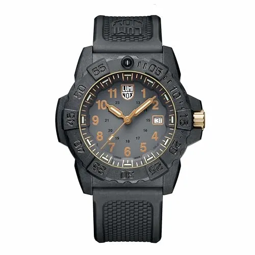 Luminox XS.3508.GOLD Herrenuhr Navy Seal Diver 45mm 20ATM - Armbanduhr mit 20 ATM Wasserdichtigkeit, ideal für Abenteuer und Sport. Dank der einzigartigen Gasleuchten ist die Zeit immer ablesbar, unabhängig von Lichtverhältnissen.