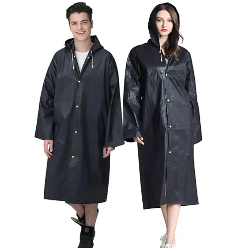 Cosowe Regenponcho Regenmantel für Damen Herren, 2 Stück Regenbekleidung Regencape Regenjacke Wasserdicht für Disney, Wandern, Radfahren, Camping und Reisen