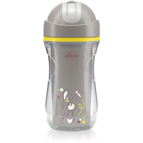 Chicco Sport Cup 14m+ Tasse mit Strohhalm Grey 266 ml