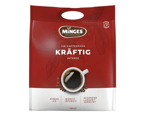 Minges Kaffee Standard Dark Roast, 108 Pads