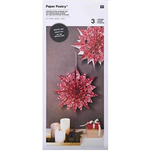 PAPIERTÜTEN STERNE SET, ROT von Rico Design