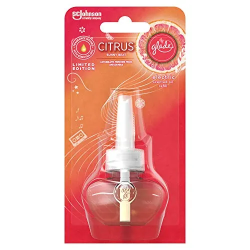 Glade Electric Scented Oil Nachfüller für Glade Duftstecker, Citrus Sunny Beat, 1er Pack (1 x 20 ml)