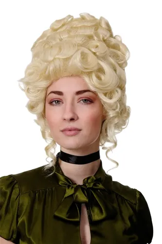 WIG ME UP Qualitätsperücke Perücke Rokoko Barock Adlige hellblond GFW1675-613