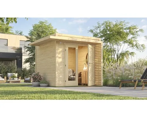 Gartenhaus weka Amberley 19 mm 289 x 289 cm natur von Weka