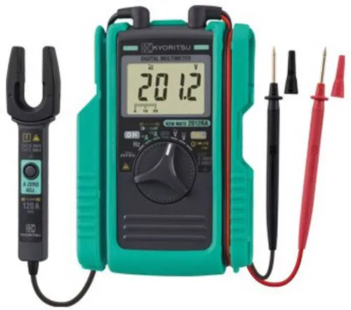 Kyoritsu KEW Mate 2012 RA Hand-Multimeter - Spannungsprüfer mit True RMS und offener Klaue für Leitungsdurchmesser bis zu 12 mm, ideal für präzise Messungen in der Elektrotechnik.