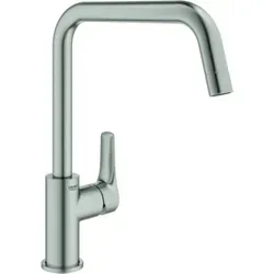 GROHE Eurosmart Einhand-Spültischbatterie mit hohem Auslauf - Hochdruckarmatur mit schwenkbarem Rohrauslauf und 150° Schwenkbereich, ideal für flexibles Arbeiten in der Küche.