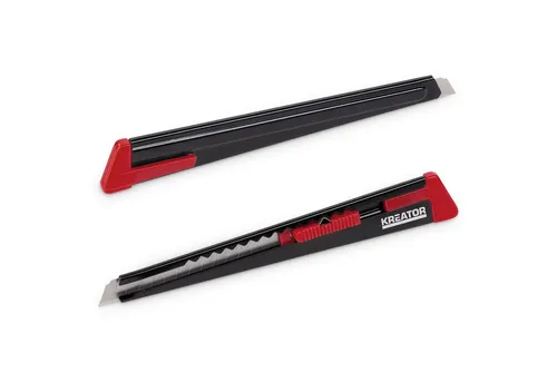 Kreator Cuttermesser mit 9 mm Carbon-Stahl, Klinge: 0,90 cm, (1-tlg), Abbrech-Funktion