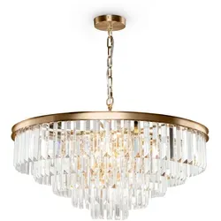 Maytoni Kronleuchter Neoclassic - Eleganter Kronleuchter aus Messing und Glas, beliebig kürzbar für individuelle Höhenanpassung und sorgt für gleichmäßige Lichtverteilung – ideal für stilvolle Innenräume.