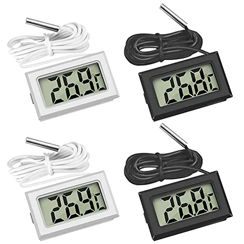 Thlevel LCD Digital Thermometer Temperatur Tester mit Externem Sensor Mini für Kühlschrank Gefrierschrank Aquarium