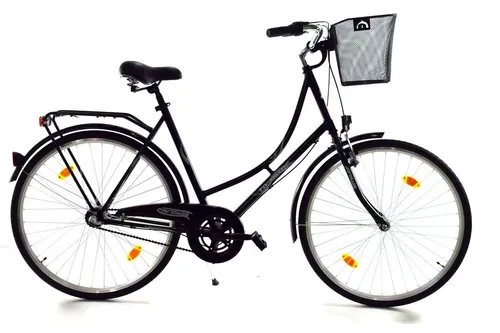 Zoll City Hollandrad Damenfahrrad NEXUS 3 Gang 28 Zoll - Damenfahrrad mit 3 Gängen, ideal für Senioren. Ausgestattet mit Fahrradkorb, Gepäckträger und LED-Lichtern für sicheres Fahren.
