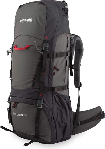 Pinguin Explorer 75 Rucksack schwarz-grau – Ideal für Trekkingtouren