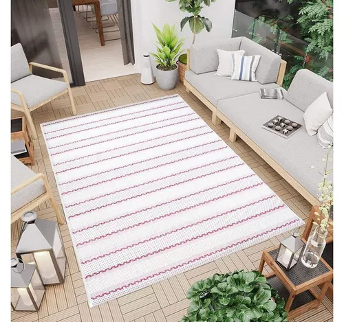 Carpet City Outdoorteppich Outdoor 720, rechteckig - Flachgewebe-Teppich für drinnen und draußen, wetterfest und pflegeleicht, ideal für Balkon und Terrasse, schafft gemütliche Atmosphäre.