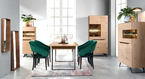 Xlmoebel Vitrine Designer Holzschrank mit Glasvitrine und elegantem Design (Vitrine) Hergestellt in Europa