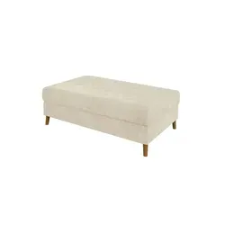 S-Style Möbel Polsterhocker Kristian mit Braun Holzfüßen - Polsterhocker im skandinavischen Stil, gepolstert mit hochwertigem Chenille-Stoff und Wellenfederung für optimalen Sitzkomfort, ideal für dein Zuhause.