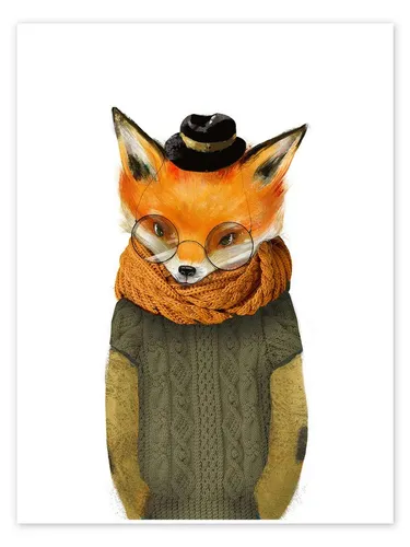 Posterlounge Wandbild Herbstfuchs, Eve Farb, erhältlich als Poster, Leinwandbild, Wandsticker oder Acrylglasbild