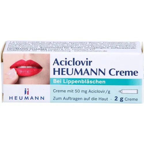Aciclovir Heumann Creme bei Lippenherpes von HEUMANN PHARMA