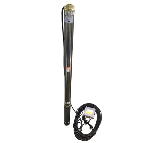 CHM GmbH® Tiefbrunnenpumpe 3 Zoll Edelstahl 750 Watt - Hochleistungs-Pumpe mit 6000 L/h und 6,2 Bar Druck, ideal für Bewässerung und Wasseraufbereitung, robust und absenkbar, perfekt für Brunnen ab 85 mm Durchmesser.