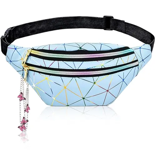 Mädchen Gürteltasche mit Schmetterlings Anhänger - Niedliche Bauchtasche für Kinder aus Kunstleder, ideal für kleine Abenteuer und mit zwei praktischen Fächern für die Essentials.