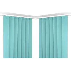 Beautex Verdunkelungsvorhang 2er Set Verdunkelungsgardine mit U-Band, Blackout Vorhang abdunkelnd (2 St), Kräuselband, verdunkelnd blau 140 cm x 225 cm