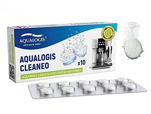 Aqualogis Cleaneo Kaffeereiniger-Tabletten Reinigungstabletten für Kaffeevollautomaten passend für alle Marken (10 Stück)