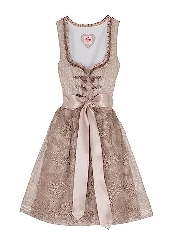 Spieth & Wensky Dirndl Damen grau gemustert in beige von Spieth & Wensky
