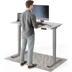 DESKSPACE PRO Plus Elektrisch höhenverstellbarer Schreibtisch 120x60 cm mit Memory-Funktion - Ideal für Zuhause und Büro – Der höhenverstellbare Schreibtisch fördert Komfort und Produktivität. Mit leisen Motoren und praktischen Voreinstellungen für individuelle Höhenanpassung.