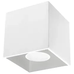 Sollux SL.0027 Deckenleuchte QUAD 1 weiß - Lampen: Elegante Deckenleuchte aus der QUAD-Kollektion, ideal für ein harmonisches Wohnambiente mit vielfältigen Farbvarianten für kreative Beleuchtungsarrangements.