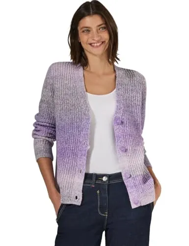 Cecil Damen Cardigan V-Ausschnitt in lila von CECIL