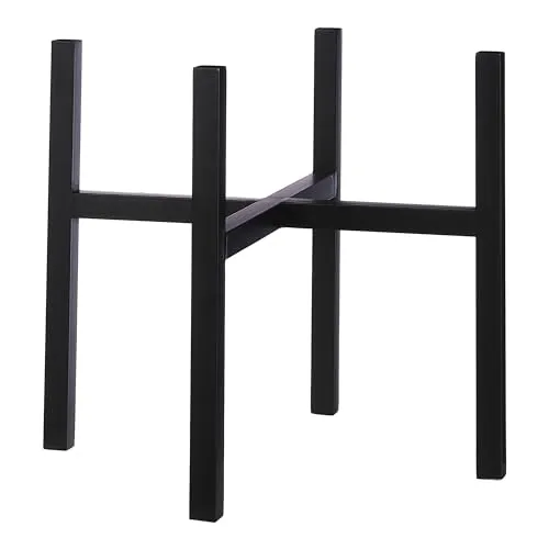 MICA Decorations Ascot Pflanzenständer XL - Stabiler Topfhalter in Schwarz - Eleganter Pflanzenständer aus Metall, Maße 45,5 x 45,5 x 40 cm. Ideal für die stilvolle Präsentation Ihrer Pflanzen. Robust und modern, passend für jedes Zuhause.