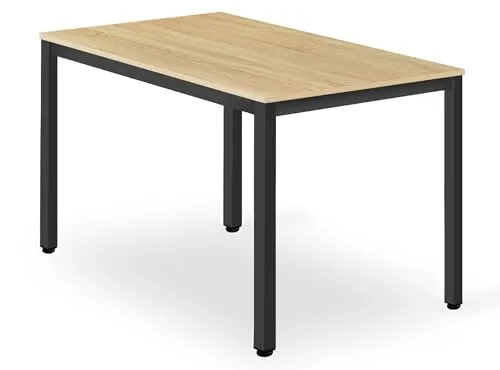 Home Collective Schreibtisch Bürotisch Computertisch - Vielseitiger Tisch für Homeoffice, Küche oder Esszimmer. Robuste Tischplatte mit PVC-Furnier für langlebige Nutzung. Ergonomisches Design sorgt für Komfort beim Arbeiten und Essen.