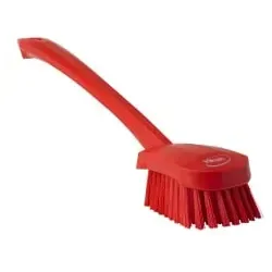 Vikan Langstielige Waschbürste, hart 41864 , Farbe: rot
