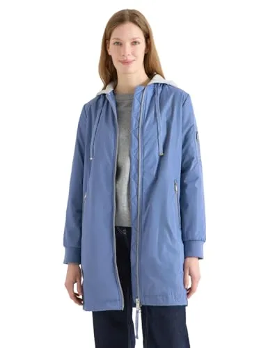 Cecil Damen Langer Blouson mit abnehmbarer Kapuze - Modischer Blouson aus softem Sweatmaterial mit 2-Wege-Reißverschluss. Ideal für Outdoor-Aktivitäten, bequem und stylisch zugleich.