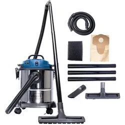 Scheppach Nass-/Trockensauger NTS20 - Nass- & Trockensauger, ideal für groben Schmutz und feine Späne, mit Tragegriff und 4 Lenkrollen für flexiblen Einsatz in Werkstätten und Zuhause.