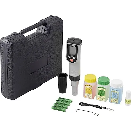 VOLTCRAFT KBM-80 Kombi-Messgerät - Wassertester für Pools mit pH-Wert, Temperatur und Redoxmessung, schwimmfähig und wasserdicht (IP57) für präzise Wasseranalysen.