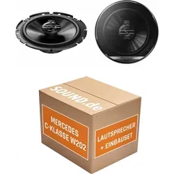 JUST SOUND Einbauset für Mercedes C-Klasse mit Pioneer TS-G1730F - Komplettes Lautsprecher Einbauset für Mercedes C-Klasse W 202 (1993-2001) mit leistungsstarken Pioneer 16 cm Lautsprechern und einfachem Einbau dank mitgelieferter Adapterringe.