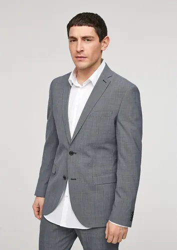 s.Oliver Herren Business-Anzug Jacke 160.11.899.15.153.2064406, blau, Größe 44 - Elegante Sakkos für Herren mit Reverskragen, farblich abgesetztem Innenfutter und praktischen Taschen für einen stilvollen Auftritt.