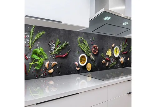 Rodnik Küchenrückwand Gewürze in schwarz von Rodnik