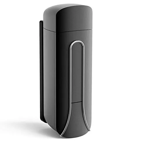 ILIKEPOW Seifenspender Wandbefestigung, 350 ml Spülmittelspender,Flüssigseife Spender für Waschmittel Shampoo Duschgel Flasche Kunststoff für Küche, Bad, Hotel, Schwarz