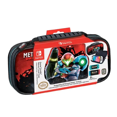 Nintendo Switch Tasche NNS37M Metroid Dread - Hochwertige Schutzhülle für Nintendo Switch, Switch Lite und OLED, mit ikonischem Metroid Dread-Design und robustem Schutz gegen Kratzer und Stöße.