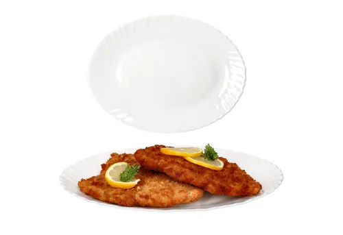 MamboCat Servierplatte 2x Servierplatte Arkona oval LxB 30x23cm Opalglas weiß Buffet-Teller, Glas