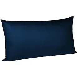 fleuresse Kissenbezug Jersey 40 x 80 cm Blau Dunkelblau